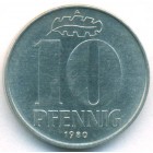 ГДР, 10 пфеннигов 1980 год (UNC)