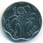 Свазиленд, 10 центов 2015 год (UNC)