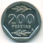 Испания, 200 песет 1987 год (UNC)