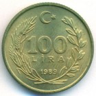 Турция, 100 лир 1989 год (UNC)