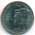 США, 25 центов 2000 год D (UNC)