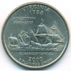 США, 25 центов 2000 год P (UNC)