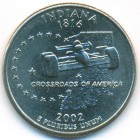 США, 25 центов 2002 год D (UNC)