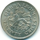 Сьерра-Леоне 20 центов 1964 год (UNC)