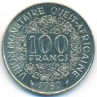 Западно-Африканские Штаты, 100 франков 1980 год