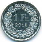 Швейцария, 1 франк 2012 год (AU)
