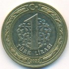 Турция, 1 лира 2022 год (UNC)