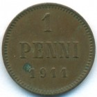 Княжество Финляндия, 1 пенни 1911 год