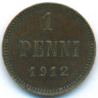 Княжество Финляндия, 1 пенни 1912 год