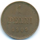 Княжество Финляндия, 1 пенни 1909 год