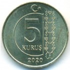 Турция, 5 курушей 2020 год (UNC)