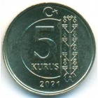 Турция, 5 курушей 2021 год (UNC)