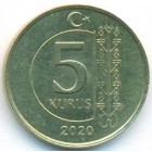 Турция, 5 курушей 2020 год (UNC)