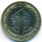 Турция, 1 лира 2022 год (UNC)