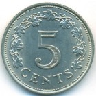 Мальта, 5 центов 1972 год (UNC)