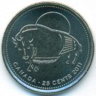 Канада, 25 центов 2011 год (UNC)