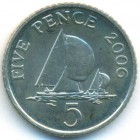 Гернси, 5 пенсов 2006 год (UNC)
