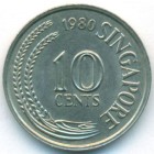 Сингапур, 10 центов 1980 год (UNC)