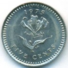Родезия, 5 центов 1975 год (UNC)