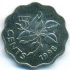 Свазиленд, 5 центов 1998 год (UNC)