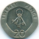 Гибралтар, 20 пенсов 2009 год (UNC)