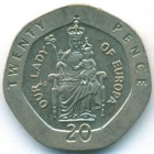 Гибралтар, 20 пенсов 1988 год (UNC)