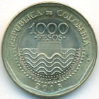 Колумбия, 1000 песо 2013 год (UNC)