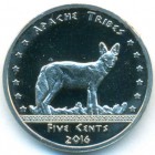 Апачи (индейская резервация), 5 центов 2016 год (UNC)