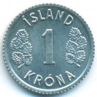 Исландия, 1 крона 1976 год (UNC)