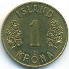 Исландия, 1 крона 1975 год (UNC)