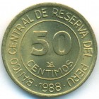 Перу, 50 сентимо 1988 год (UNC)