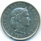 Швейцария, 20 раппенов 1980 год