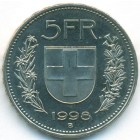Швейцария, 5 франков 1998 год (AU)