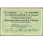 Германия, 100 000 марок 1923 год НОТГЕЛЬД