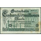 Германия, 100 000 000 марок 1923 год НОТГЕЛЬД