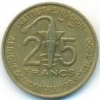 Французская Западная Африка, 25 франков 1957 год
