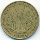 Западно-Африканские Штаты, 25 франков 1970 год