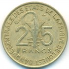 Западно-Африканские Штаты, 25 франков 1976 год