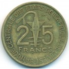 Западно-Африканские Штаты, 25 франков 1971 год