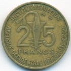 Французская Западная Африка, 25 франков 1957 год