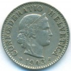 Швейцария, 5 раппенов 1943 год