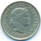 Швейцария, 5 раппенов 1948 год