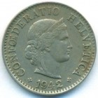 Швейцария, 5 раппенов 1942 год