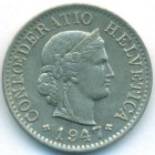 Швейцария, 5 раппенов 1947 год
