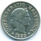 Швейцария, 5 раппенов 1939 год