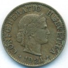 Швейцария, 5 раппенов 1921 год