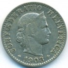 Швейцария, 20 раппенов 1908 год