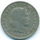 Швейцария, 20 раппенов 1908 год