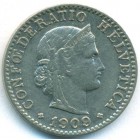 Швейцария, 20 раппенов 1909 год