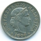 Швейцария, 20 раппенов 1900 год